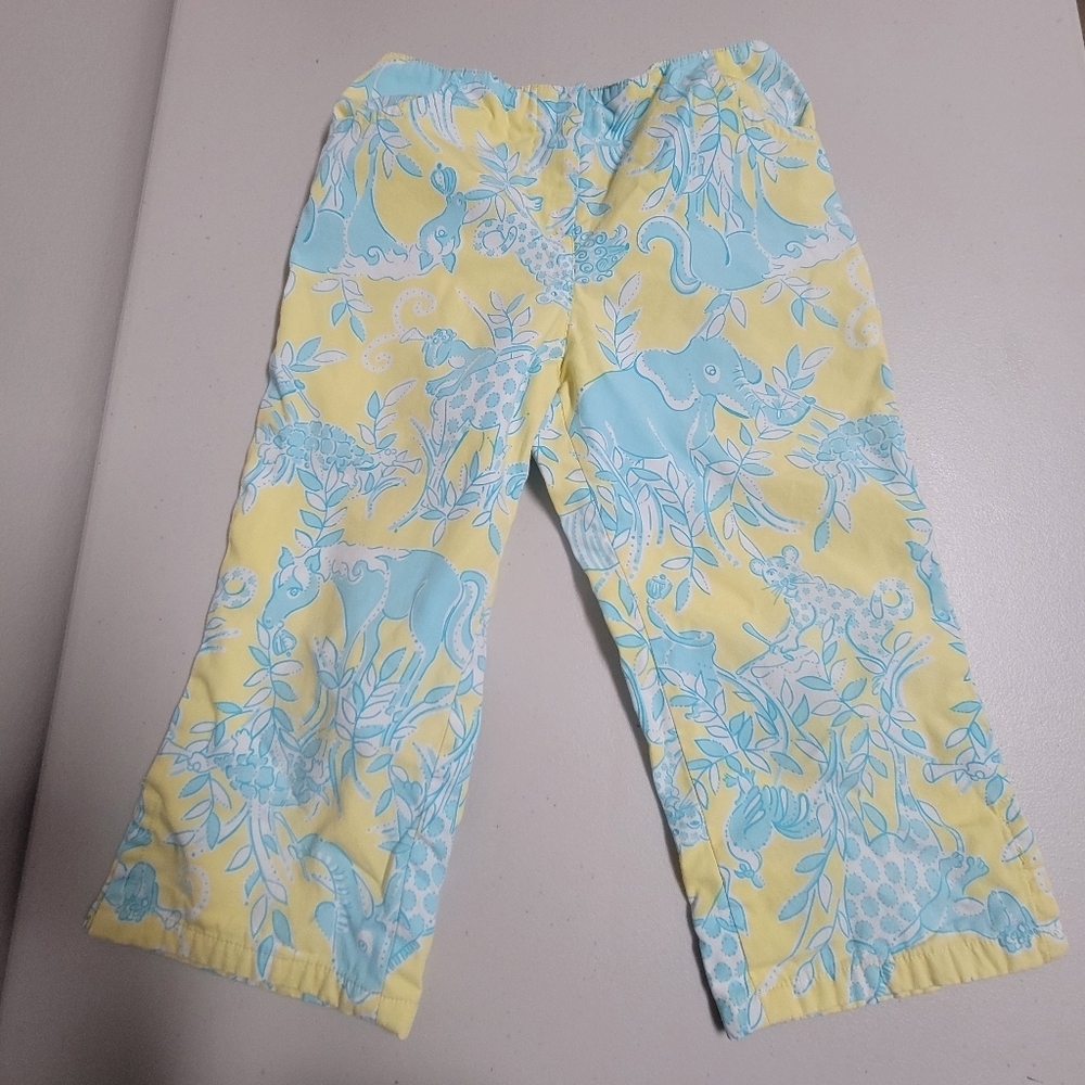 Lilly Pulitzer Vintage Animal Safari Girls Capri Pants Size 6X.